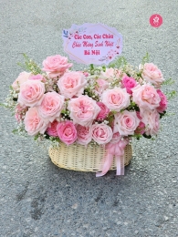 Hộp hoa, giỏ hoa chúc mừng MS568