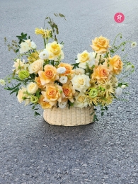 Hộp hoa, giỏ hoa chúc mừng MS571