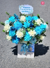 Hộp hoa, giỏ hoa chúc mừng MS575