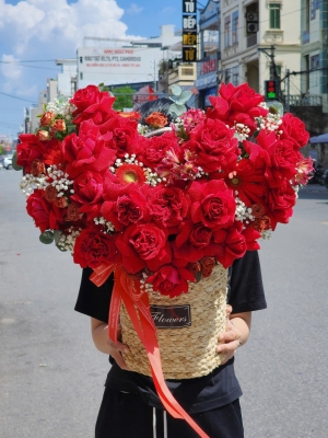 Hộp hoa, giỏ hoa tươi GN MS30