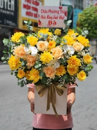 Hộp hoa, giỏ hoa chúc mừng MS451