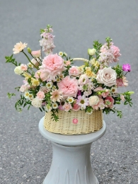 Hộp hoa, giỏ hoa chúc mừng MS590
