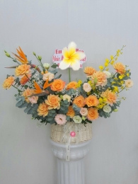 Hộp hoa, giỏ hoa chúc mừng MS412